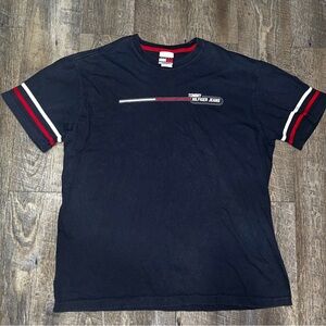 Vintage 2000s Tommy Hilfiger Tommy Jeans Simple Logo Red T-Shirt Size L